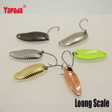YAPADA Spoon 007 Loong Scale 3.5g 32mm 6pcs/lot Multicolor Metal Spoon Fishing Lures