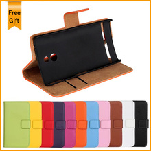 Luxury Vertical Leather Flip case For Sony Xperia P case Xperia P cover Sony lt22i Mobile Phone Bags & Cases Accessories