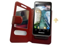 Freeshipping Flip Lenovo Phone A8 A806 A808T5Inch IPS Screen Case Cover Colored Leather Case  Android 4.2 MTK6595 Octa Core 5.0″