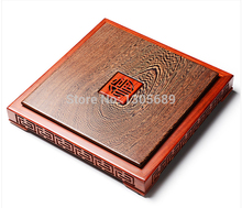 Chinese tea set high quality solid wood tea tray square tea table boutique tray with holes made in China solid wood table gift