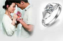 Fashion Love Heart Rings for Women Men 925 Sterling Silver Jewelry One Piece Created Diamond Ring