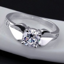 Fashion Love Heart Rings for Women Men 925 Sterling Silver Jewelry One Piece Created Diamond Ring