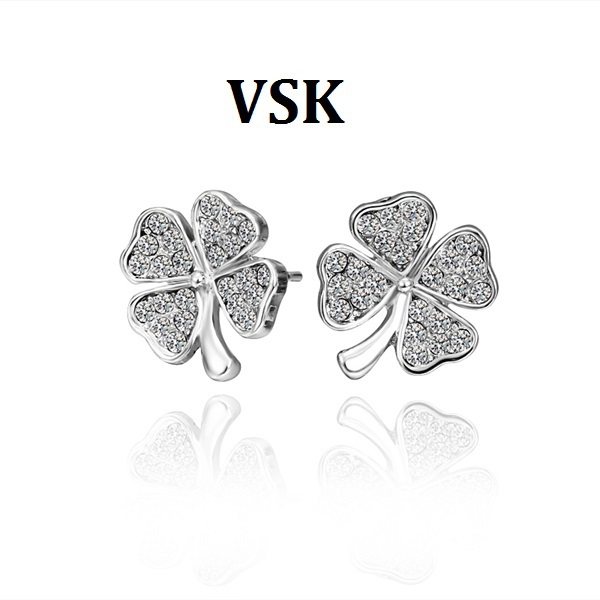 VSK-Fashion-Jewelry-trendy-four-leaf-clover-platinum-plating-crystal ...