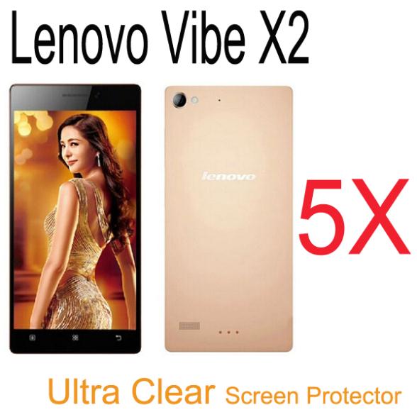 5pcs New accessories Ultra Clear Screen Protector Front Protective Film For Lenovo Vibe X2 Free Shipping