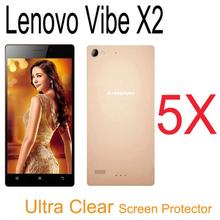 5pcs New accessories Clear Screen Protector Front Protective Film For Lenovo Vibe X2 Free Shipping Wholesale