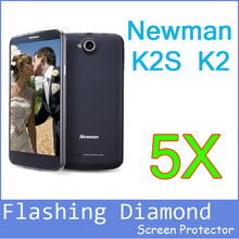 5pcs cellphone Newman K2S K2 Diamond Screen Film Sparkling Diamond Screen Protector for Newman K2 LCD Protective Film.5.5 inch