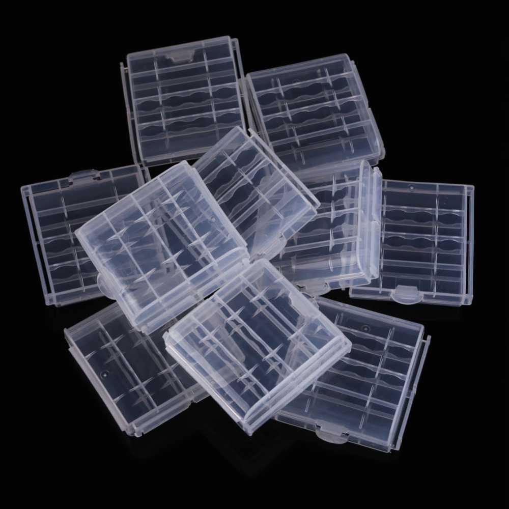 Environmentally Friendly10x Plastic Case Holder Storage Box Cover for Rechargeable AA AAA Batteries K5BO