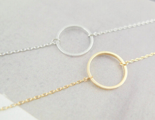 Circle Pendants Necklace Eternity Necklace Karma Infinity Silver Minimalist Jewelry Necklace Dainty Forever Circle Necklace Gift