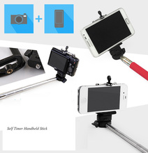 New Extendable Hnadheld Wholesale Wireless Mobile phone Monopod Stick Self Timer For Camera Cell Phone handheld Stick UC0035