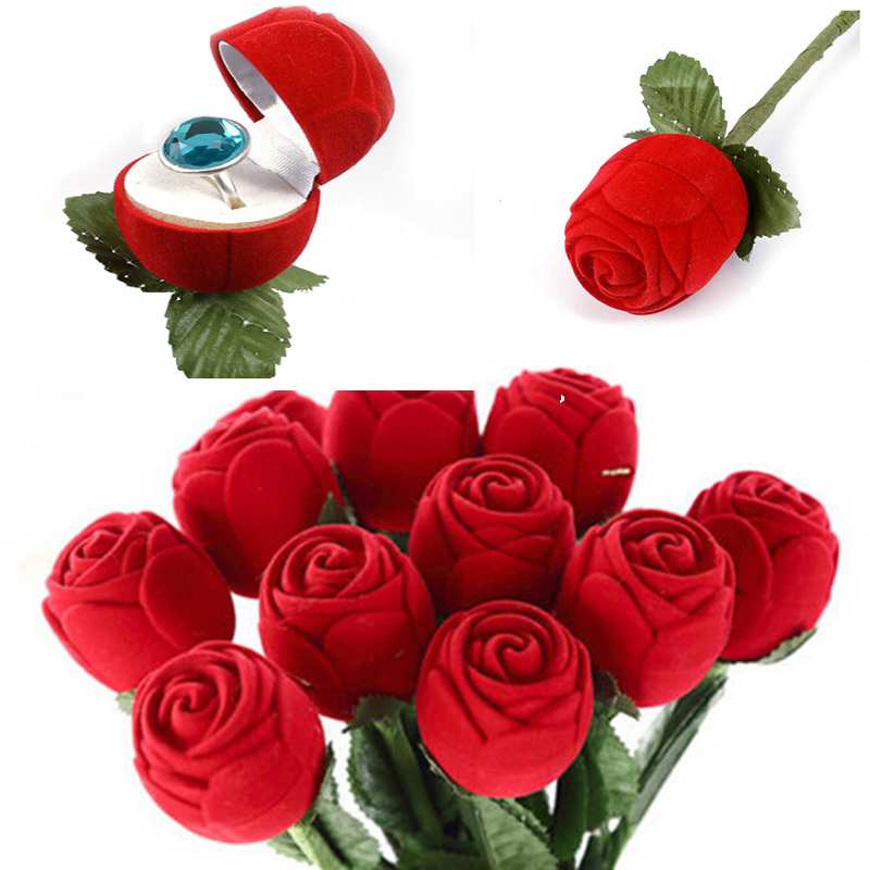 1PCS Free Shipping 2014 New Elegant Fashion Red Red Rose Flower Jewelry Gift Ring Earrings Pendant