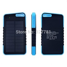 HOT!!! 5000mah Waterproof Portable Solar Mobile Power Bank Solar Charger Shake Proof Dust Proof Powerbank For Mobile Phone JX