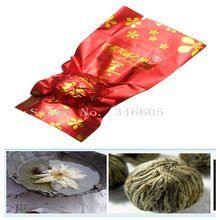 Free Shipping Handmade Atistic Chinese Blooming Jasmine Fairy Scented Flower Green Tea Ball Wedding Gift