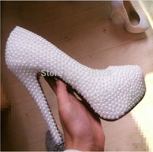 2015 Shoes Pearl White barato Formal vestidos de noite do baile de finalistas nupcial Mulher High End costume fazer 12 cm de salto alto mulheres sapatos de casamento(China (Mainland))