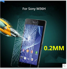 0.3mm 9H 2.5D Explosion Proof Protective Film For Sony Xperia ZR C5502 C5503 M36h Tempered Glass Screen Protector+Retail