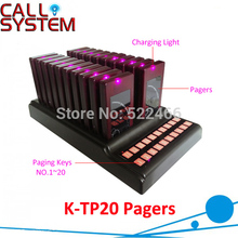 Wireless Queue System for coffee shop fast food restaurant with 1 transmitter and 20 coaster pagers shipping free