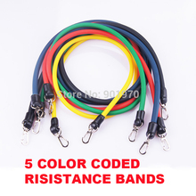 New Design 10pcs in one bag kit Latex Resistance bands Exercise Elastic band set with Free