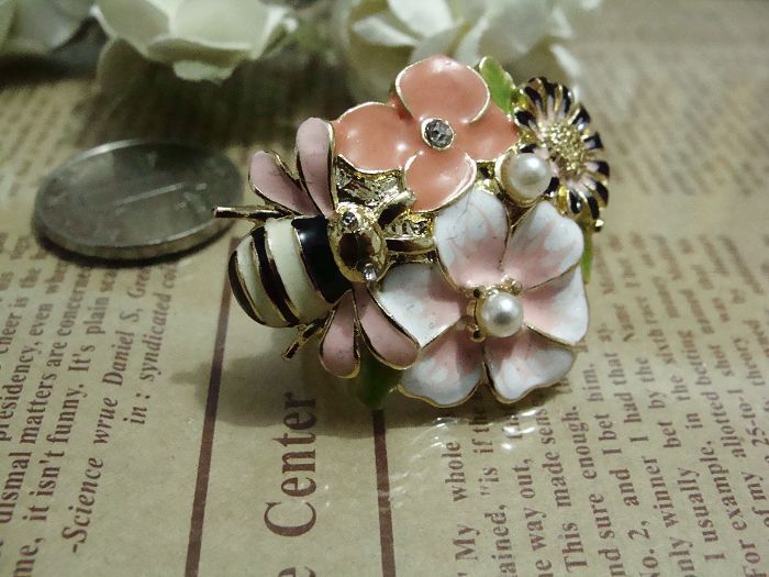 Fashion ring 2014 Fashion new pure and fresh quietly elegant and contracted honey honey pearl garden