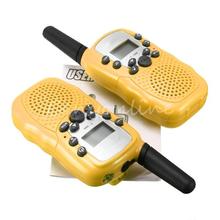 T 388 2pcs Dual Yellow Adjustable Mini Portable 5KM LCD Multi Channels 2 Way UHF Car