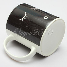 Smilling Face Moring Mug Magic Heat Sensitive Color Change Coffee Milk Tea Cup Mug Free Shipping