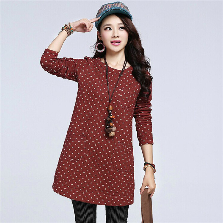 Plus-size-xxl-xl-women-s-thickening-slim-winter-autumn-dress-new ...