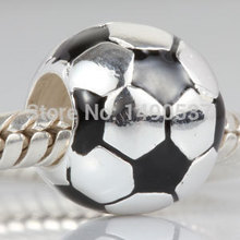 Soccer Football 100 Authentic 925 Sterling Silver Charm Bead Gift Fits Pandora DIY European Bracelets Necklaces