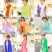 New Stylist Women s Solid Pure Color Wraps Shawl Stole Chiffon Scarf Free Ship
