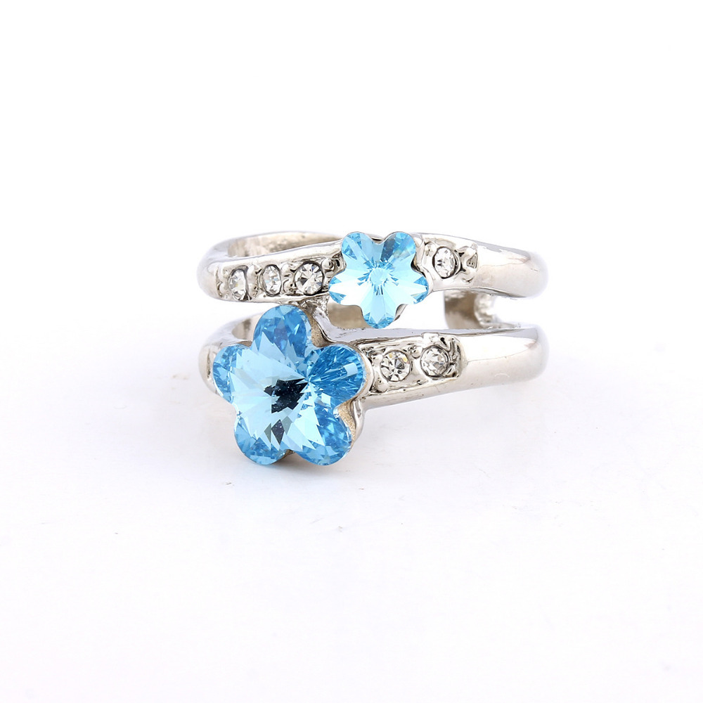 The Gorgeous Noble o Ring o creative luxury romantic personality wintersweet crystals high grade rings for