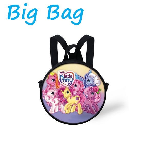 Free Shipping 2014 New Style Trendy Cartoon My Little Pony Messenger Bags Children School Messenger Casual