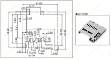 20pcs lot SD TF self push Memory Card holder inside soldering for phone digital product Free