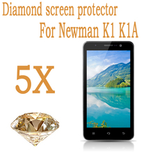 5.0” Mobile Phone Diamond Protective Film Newsmy Newman K1 Screen Protector Guard Cover Film – 5PCS/Wholesales