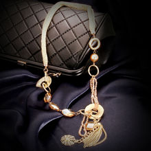 Statement necklace 18K rose gold winter jewelry free shipping Long necklace woman Rhinestone fashion jewelry YFMCM012