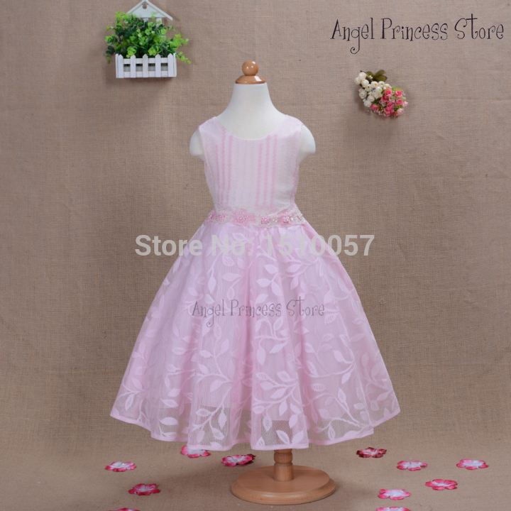 Wedding lilacs pearls flower girl dresses