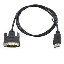 High quality 6FT 1M HDMI to DVI DVI-D 24+1 pin adapter Gold plated Male to male Cable For 1080P HD HDTV HD PC PS3 XBOX DVD