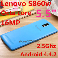Free shipping Original Lenovo S860w + mtk6592 octa core 2.5GHz GPS16.0MP 2G RAM 5.5″ 1920×1080 dual SIM Android4.4 mobile phone