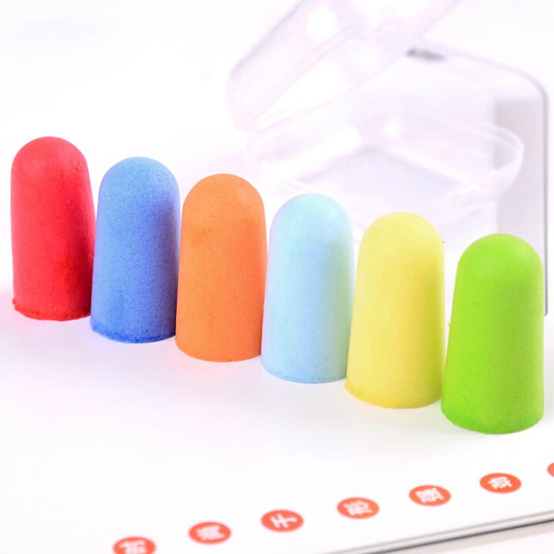 10 Pairs Candy Color Soft Foam Anti noise Noise Reduction Earplug Ear Plug for Travel Sleep