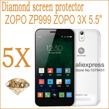 5 5 inch Diamond Protective Film ZOPO ZP999 ZOPO 999 3x MTK6595 Octa Core Screen Protector