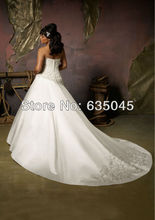 Robe De Mariage 2014 New Custom Made White Ivory A Line Wedding Dress Plus Size Wedding