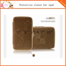 5pc/lot For ipad Tablet protective sleeve 7 inch 8 inch 9 inch 9.7 inch 10″ tablet computer sleeve velvet bag zipper leather 001