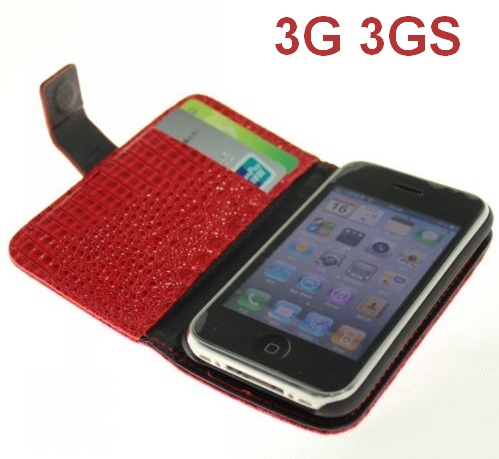 Coolest Crocodile Pattern Magnetic Wallet Flip Leather Case For Apple iPhone 3G 3GS Phone Pouch Cover