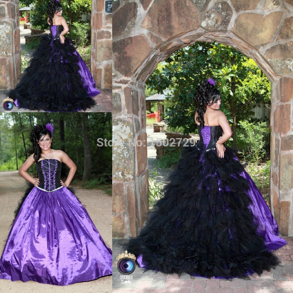 Corset goth wedding dress