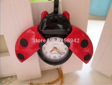 Free shipping 10color new bronze ladybug pocket watch necklace with chain black ladybug watch 30pcs lot