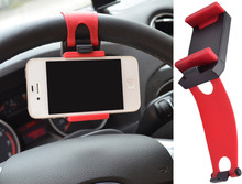 Car Steering Wheel Mobile Phone Holder for iPhone 4S 5 5S 5C 6 plus Galaxy S3 S4 S5 note 2 II GPS MP4 PDA smartphone stand