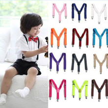 Lovely Baby Boys Girls Clip-on Suspender Y-Back Child Elastic Suspenders 6Colors