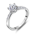 Wedding Silver Rings For Women With CZ Diamonds Fine Jewelry Anel De Formatura Aliancas De Prata