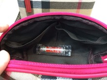 2014 new fashion women travel cosmetic toiletry makeup bag plaid casuel handbag organizer pouch purse