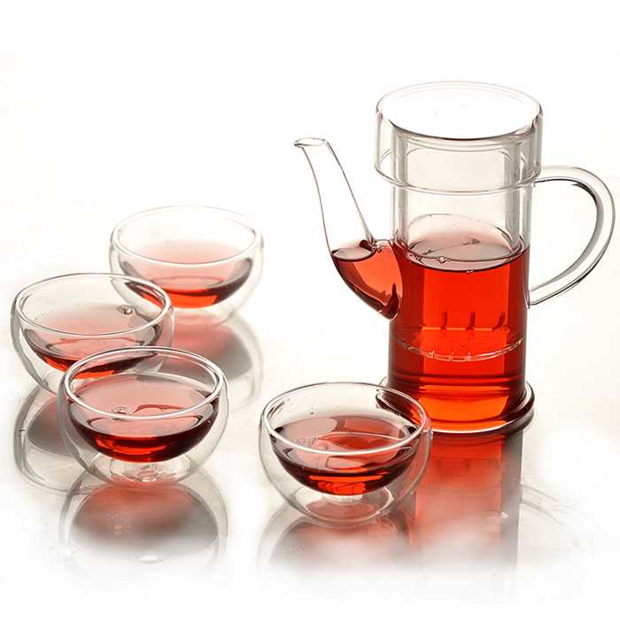 250ml Handmade Glass Tea Set Coffe Tea Sets Cup Resin Cocktail Measure Cup