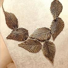 New Vintage Bohemia Leaf Pendant Choker Fashion Statement Collar Necklaces Wholesale Jewelry