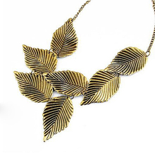 New Vintage Bohemia Leaf Pendant Choker Fashion Statement Collar Necklaces Wholesale Jewelry