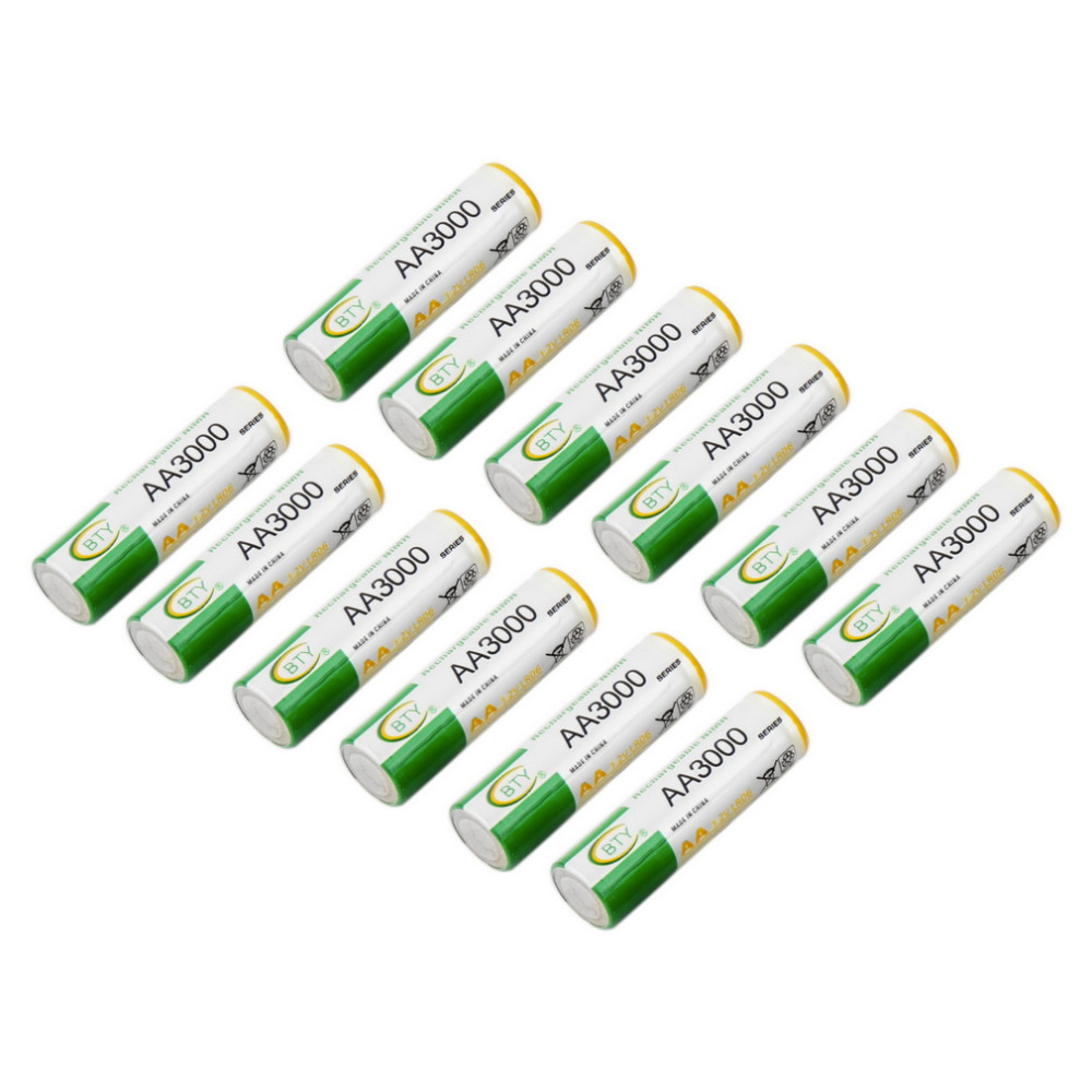 12 pcs 3000mAh 1 2V AA LR06 NI MH Rechargeable battery CELL RC BTY New