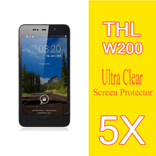 THL W200 Clear LCD Screen Protector,Original THL W200 Screen Protector Protective Guard Cover Film 5 pcs/lot Free Shipping!